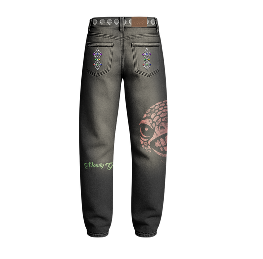 VIEDE CUT/SEWN PATCHED SELVEDGE DENIM