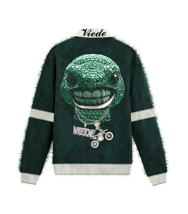 VIEDE MOHAIR LONG SLEEVE COLLAR